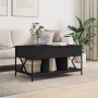 Engineered wood and black metal coffee table 100x55x50 cm by , Coffee table - Ref: Foro24-845336, Price: 103,85 €, Discount: %