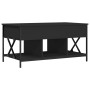 Engineered wood and black metal coffee table 100x55x50 cm by , Coffee table - Ref: Foro24-845336, Price: 103,85 €, Discount: %