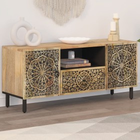 Solid mango wood TV cabinet 105x33x46 cm by , TV Furniture - Ref: Foro24-358226, Price: 163,99 €, Discount: %