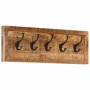 Wall coat rack with 5 hooks solid mango wood by , Hat and coat racks - Ref: Foro24-358955, Price: 48,98 €, Discount: %