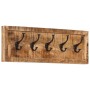 Wall coat rack with 5 hooks solid mango wood by , Hat and coat racks - Ref: Foro24-358955, Price: 48,98 €, Discount: %