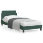 Estructura cama con cabecero terciopelo verde oscuro 80x200 cm de , Camas y somieres - Ref: Foro24-373075, Precio: 126,98 €, ...