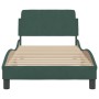 Estructura cama con cabecero terciopelo verde oscuro 80x200 cm de , Camas y somieres - Ref: Foro24-373075, Precio: 126,98 €, ...