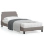 Bed frame with headboard in taupe gray fabric 90x190 cm by , Beds and slatted bases - Ref: Foro24-373089, Price: 114,67 €, Di...