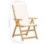 Reclining garden chairs 2 pcs solid acacia wood brown by vidaXL, Garden chairs - Ref: Foro24-45937, Price: 132,07 €, Discount: %