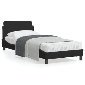 Bed frame with black velvet headboard 90x190 cm by , Beds and slatted bases - Ref: Foro24-373094, Price: 112,99 €, Discount: %