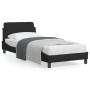 Estructura de cama con cabecero de terciopelo negro 90x190 cm de , Camas y somieres - Ref: Foro24-373094, Precio: 106,06 €, D...