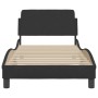 Estructura de cama con cabecero de terciopelo negro 90x190 cm de , Camas y somieres - Ref: Foro24-373094, Precio: 106,06 €, D...