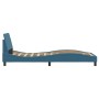 Estructura cama con cabecero terciopelo azul 90x190 cm de , Camas y somieres - Ref: Foro24-373096, Precio: 129,82 €, Descuent...