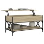 Mesa de centro madera ingeniería metal roble Sonoma 100x50x50cm de , Mesas de centro - Ref: Foro24-845357, Precio: 85,74 €, D...