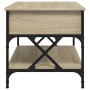 Mesa de centro madera ingeniería metal roble Sonoma 100x50x50cm de , Mesas de centro - Ref: Foro24-845357, Precio: 85,74 €, D...