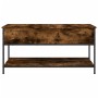 Engineered wood coffee table metal smoke oak 100x50x50 cm by , Coffee table - Ref: Foro24-845348, Price: 61,27 €, Discount: %