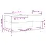 Couchtisch aus Holzwerkstoff, Metall, Raucheiche, 100 x 50 x 50 cm von , Couchtisch - Ref: Foro24-845348, Preis: 64,59 €, Rab...