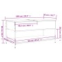 Mesa de centro madera ingeniería metal roble humo 100x50x50 cm de , Mesas de centro - Ref: Foro24-845348, Precio: 61,18 €, De...