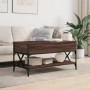 Brown metal engineering wood coffee table 100x50x50 cm by , Coffee table - Ref: Foro24-845360, Price: 80,57 €, Discount: %