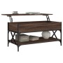 Brown metal engineering wood coffee table 100x50x50 cm by , Coffee table - Ref: Foro24-845360, Price: 80,57 €, Discount: %