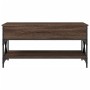 Brown metal engineering wood coffee table 100x50x50 cm by , Coffee table - Ref: Foro24-845360, Price: 80,57 €, Discount: %