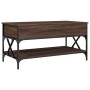 Mesa de centro madera ingeniería metal marrón 100x50x50 cm de , Mesas de centro - Ref: Foro24-845360, Precio: 85,79 €, Descue...