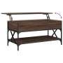 Brown metal engineering wood coffee table 100x50x50 cm by , Coffee table - Ref: Foro24-845360, Price: 80,57 €, Discount: %