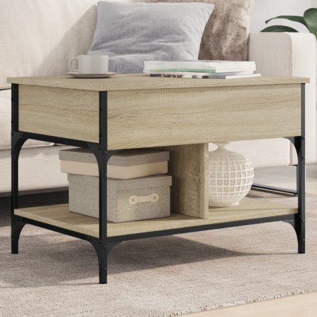 Engineering wood metal coffee table Sonoma oak 70x50x50 cm by , Coffee table - Ref: Foro24-845362, Price: 65,95 €, Discount: %