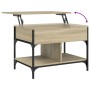 Mesa de centro madera ingeniería metal roble Sonoma 70x50x50 cm de , Mesas de centro - Ref: Foro24-845362, Precio: 65,95 €, D...