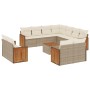 12-teiliges Gartensofa-Set und braune synthetische Rattankissen von , Gartensets - Ref: Foro24-3260588, Preis: 1,00 €, Rabatt: %