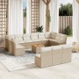 14-piece garden sofa set with beige synthetic rattan cushions by , Garden sets - Ref: Foro24-3223902, Price: 1,00 €, Discount: %