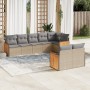 Gartensofa-Set mit beigen Kissen 8 Stück PE-Rattan von , Gartensets - Ref: Foro24-3260232, Preis: 633,75 €, Rabatt: %