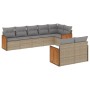 Gartensofa-Set mit beigen Kissen 8 Stück PE-Rattan von , Gartensets - Ref: Foro24-3260232, Preis: 633,75 €, Rabatt: %