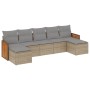 7-piece garden sofa set and beige synthetic rattan cushions by , Garden sets - Ref: Foro24-3260316, Price: 476,05 €, Discount: %