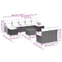 Garden sofa set 10 pieces with black synthetic rattan cushions by , Garden sets - Ref: Foro24-3260459, Price: 591,93 €, Disco...