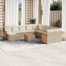 12-teiliges Gartensofa-Set und braune synthetische Rattankissen von , Gartensets - Ref: Foro24-3260658, Preis: 872,99 €, Raba...