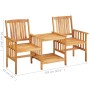 Garden chairs with solid acacia wood table 159x61x92 cm by vidaXL, Garden sets - Ref: Foro24-45933, Price: 111,84 €, Discount: %