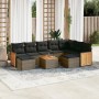 10-piece garden sofa set with gray synthetic rattan cushions by , Garden sets - Ref: Foro24-3260632, Price: 637,79 €, Discoun...