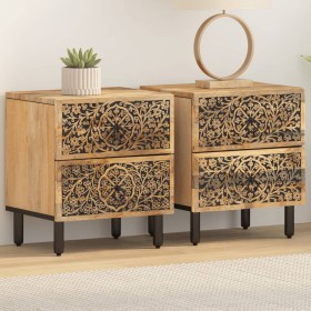 Bedside tables 2 pcs solid mango wood 40x33x46 cm by , Nightstands - Ref: Foro24-358211, Price: 188,17 €, Discount: %