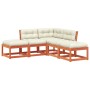 5-piece garden sofa set with wax-brown pine wood cushions by , Garden sets - Ref: Foro24-3216962, Price: 490,90 €, Discount: %