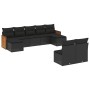 8-teiliges Gartensofa-Set und schwarze synthetische Rattankissen von , Gartensets - Ref: Foro24-3260452, Preis: 550,59 €, Rab...