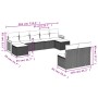 8-teiliges Gartensofa-Set und schwarze synthetische Rattankissen von , Gartensets - Ref: Foro24-3260452, Preis: 550,59 €, Rab...