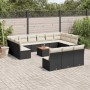 14-teiliges Gartensofa-Set mit schwarzen synthetischen Rattankissen von , Gartensets - Ref: Foro24-3223900, Preis: 835,05 €, ...