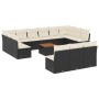 14-teiliges Gartensofa-Set mit schwarzen synthetischen Rattankissen von , Gartensets - Ref: Foro24-3223900, Preis: 835,05 €, ...