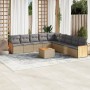 Garden sofa set with beige cushions 10 pieces synthetic rattan by , Garden sets - Ref: Foro24-3260148, Price: 682,80 €, Disco...