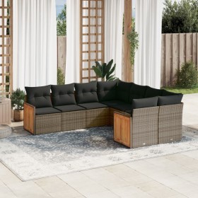 8-teiliges Gartensofa-Set und graue synthetische Rattankissen von , Gartensets - Ref: Foro24-3260639, Preis: 568,59 €, Rabatt: %