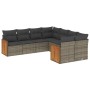 8-teiliges Gartensofa-Set und graue synthetische Rattankissen von , Gartensets - Ref: Foro24-3260639, Preis: 568,59 €, Rabatt: %