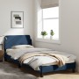 Bed frame with blue fabric headboard 90x200 cm by , Beds and slatted bases - Ref: Foro24-373111, Price: 131,95 €, Discount: %