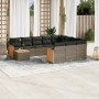 11-piece garden sofa set and gray synthetic rattan cushions by , Garden sets - Ref: Foro24-3260450, Price: 703,55 €, Discount: %