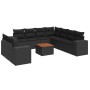 Gartensofa-Set 10-teilig mit schwarzen synthetischen Rattankissen von , Gartensets - Ref: Foro24-3257840, Preis: 734,01 €, Ra...