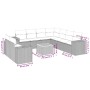 Garden sofa set 10 pieces with black synthetic rattan cushions by , Garden sets - Ref: Foro24-3257840, Price: 734,01 €, Disco...