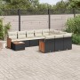 11-teiliges Gartensofa-Set und schwarze synthetische Rattankissen von , Gartensets - Ref: Foro24-3260446, Preis: 638,99 €, Ra...