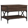 Mesa de centro madera ingeniería metal marrón roble 70x50x50 cm de , Mesas de centro - Ref: Foro24-845355, Precio: 71,84 €, D...