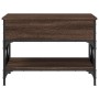 Mesa de centro madera ingeniería metal marrón roble 70x50x50 cm de , Mesas de centro - Ref: Foro24-845355, Precio: 71,84 €, D...